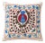 18"x19" Embroidered Cotton Cushion Cover With Folk Floral Design | Suzani Accent Pillow | Handmade Throw Pillow For Sale