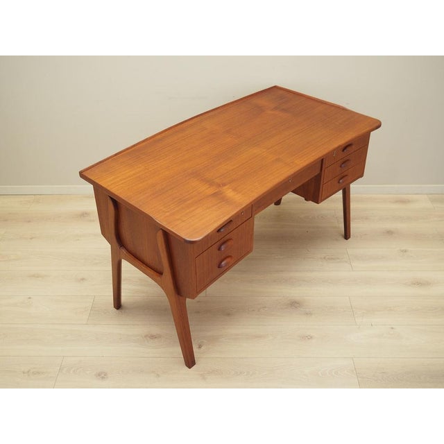 Wood Danish Teak Desk, 1970s For Sale - Image 7 of 17