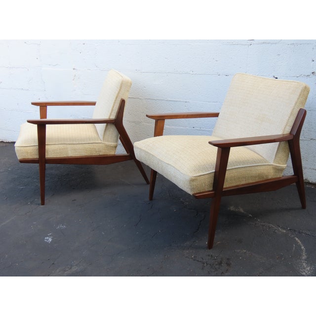 Mid Century Modern Lounge Accent Chairs a Pair 6613 For Sale - Image 16 of 18
