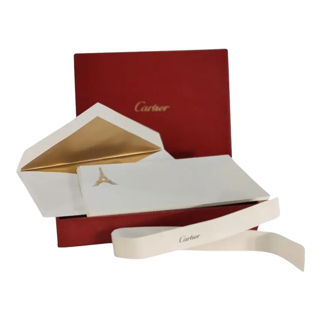 Cartier Luxury Eiffel Tower Embossed Stationery For Sale
