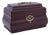 Virginia Metalcrafters Mahogany Rectangular Tea Caddy Jewelry Box For Sale