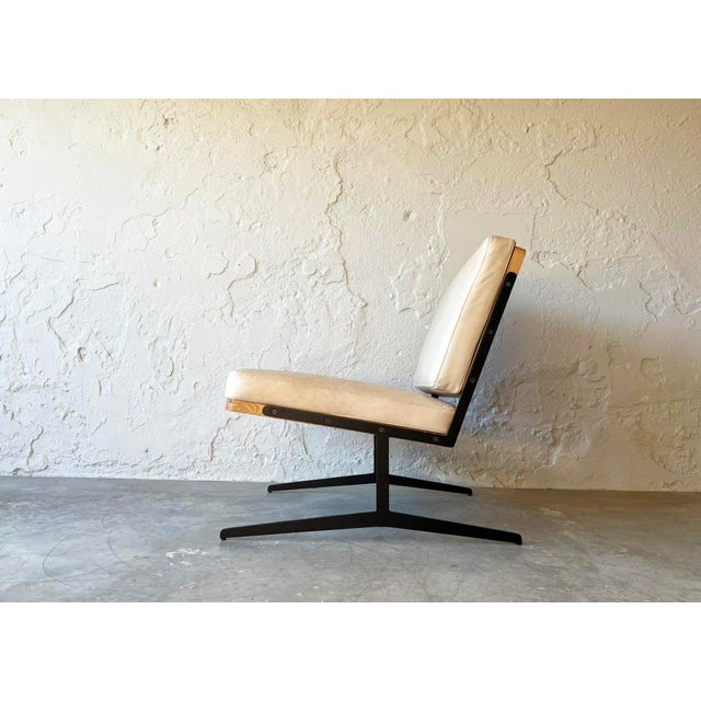 Beige Faux Leather Easy Chair, 1990s For Sale - Image 8 of 8