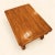 Farmhouse Late 20th Century William and Mary Style Walnut Coffee Table, Bun Feet and X-Stretcher For Sale - Image 3 of 6