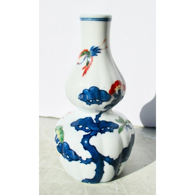 Late 19th Century Japanese Studio Porcelain Double Gourd Vase Sei Mark For Sale - Image 5 of 5