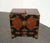 Vintage Asian Korean Tansu Style Burl Cabinet Side Table W Brass Hardware For Sale - Image 4 of 14