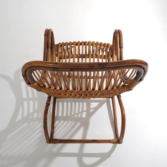 Rattan Lounge Chair, 1950s For Sale - Image 6 of 13