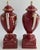 Vintage Pair of Noritake Porcelain Urns Hand Painted Red With Gold For Sale In Dallas - Image 6 of 8