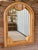 Vintage Coastal Boho Refinished Pencil Reed Rattan Sculptural Arch Wall Mirror For Sale - Image 10 of 12