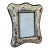 1980s Art Nouveau Style Silverplated Floral Picture Frame With Scalloped Silhouette for 3"x5" of 4"x6" Image For Sale