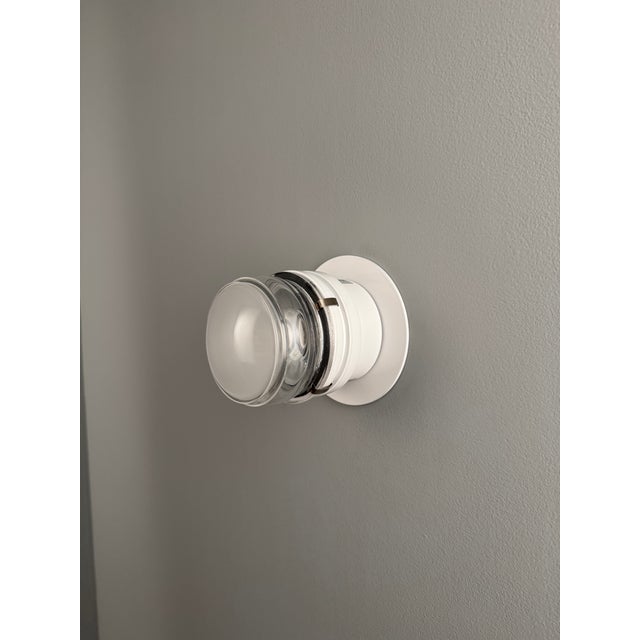 Joe Colombo 'Fresnel' Outdoor Wall Lamps for Oluce in White - a Pair For Sale - Image 9 of 18