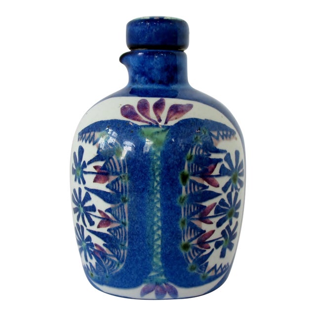 1950s Danish Faience Bottle For Sale
