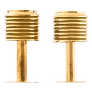 Table Lamps in Brass attributed to Hans-Agne Jakobsson, 1950s, Set of 2 For Sale