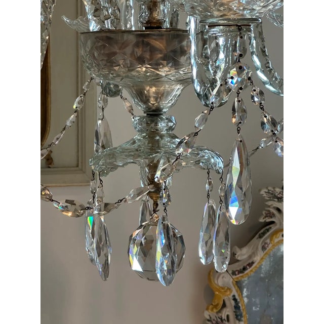 Late 18th Century Pair of 19th Century Irish Georgian Crystal Chandeliers For Sale - Image 5 of 8
