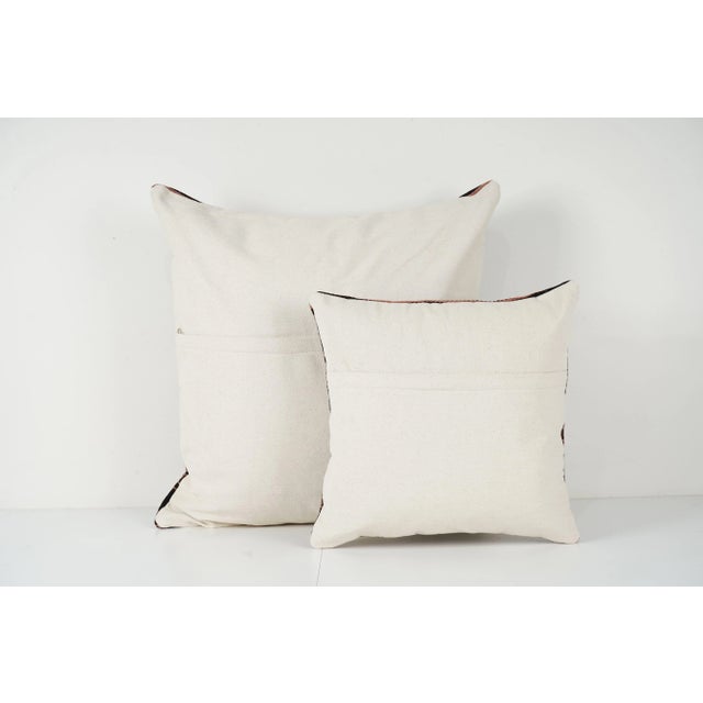 Striped Wool Cushion Cover - A Pair For Sale - Image 4 of 4