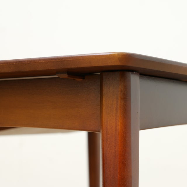 1960s Mid Century English Walnut Extending Dining Table For Sale - Image 9 of 10