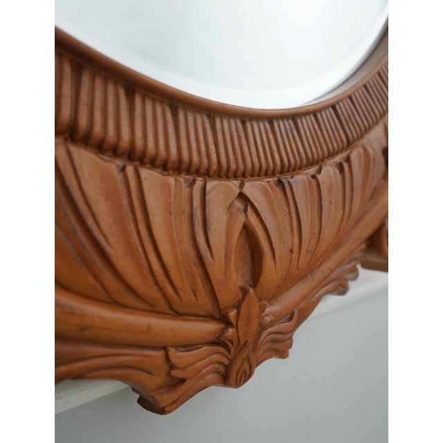 Brown Century Large Round Carved Caspian Wall Mirror For Sale - Image 8 of 12
