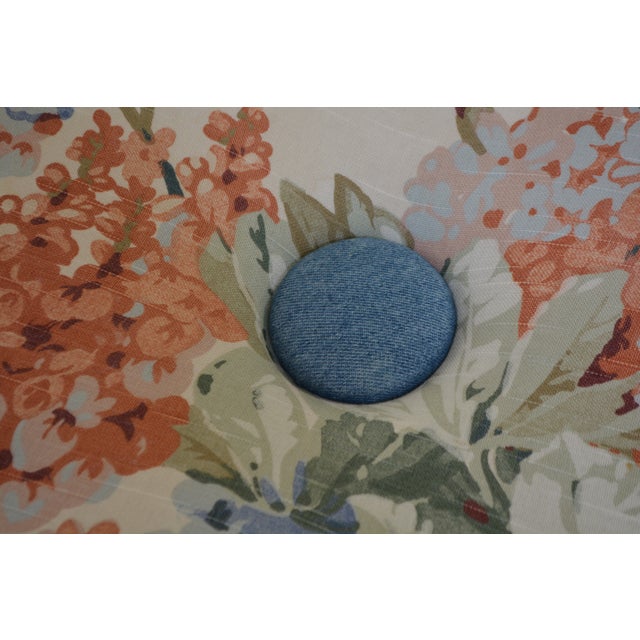 This is a great looking ottoman. Soft, yet firm top. Appears to be very good quality & well made. Sits on large castors....