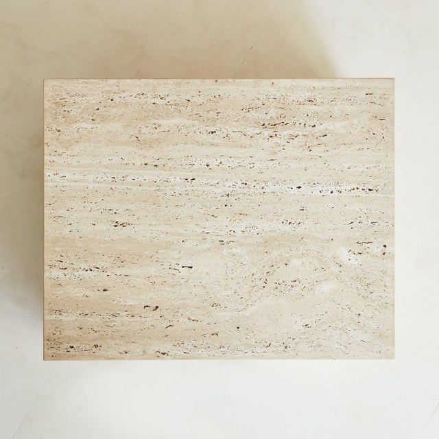 Large Travertine Cube Coffee Table, 1970s Chairish