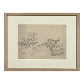 Stanley Spencer (British, 1891-1959) - “Detail Study for Plumbers” Graphite on Paper (Ca. 1938) For Sale