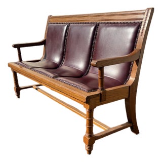 Antique Rail Car Bench For Sale