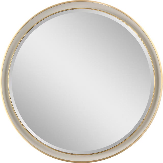 Thomas O'Brien for Visual Comfort Signature Tricia 30" Illuminated Round Mirror in Hand-Rubbed Antique Brass For Sale In Houston - Image 6 of 11