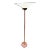 1970s Pink Metal Torchiere Floor Lamp | Scalloped Shade For Sale