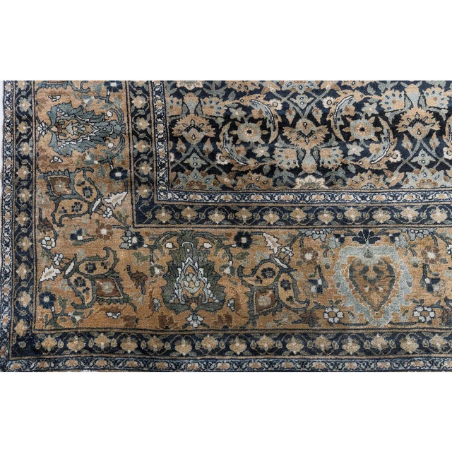Early 20th Century Persian Kirman Botanic Handwoven Wool Rug For Sale In New York - Image 6 of 10