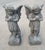 Nice vintage aged pair of standing angel concrete garden ornaments!
