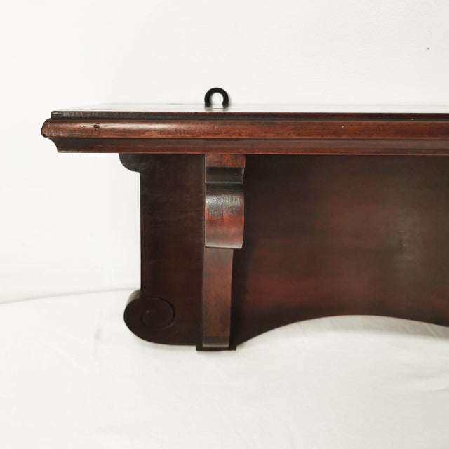 Art Nouveau Mahogany Shelf, Denmark, 1930s For Sale - Image 6 of 16