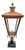 Antique Victorian Classic Copper Pillar Lamp Lantern on Base Outdoor Lamp For Sale