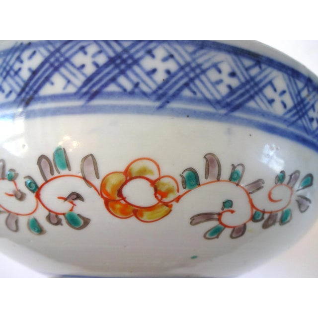 18th Century Antique Kangxi Chinese Export Porcelain Dutch Market Punch Bowl For Sale - Image 4 of 12