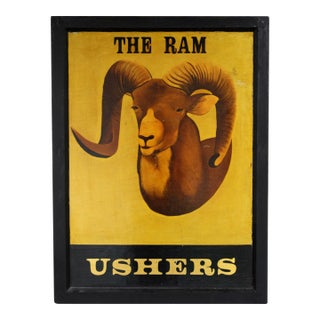Mid-20th Century English Pub Sign for "The Ram" For Sale