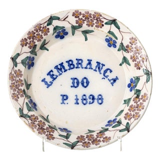 Coimbra Earthenware Talking Plate For Sale