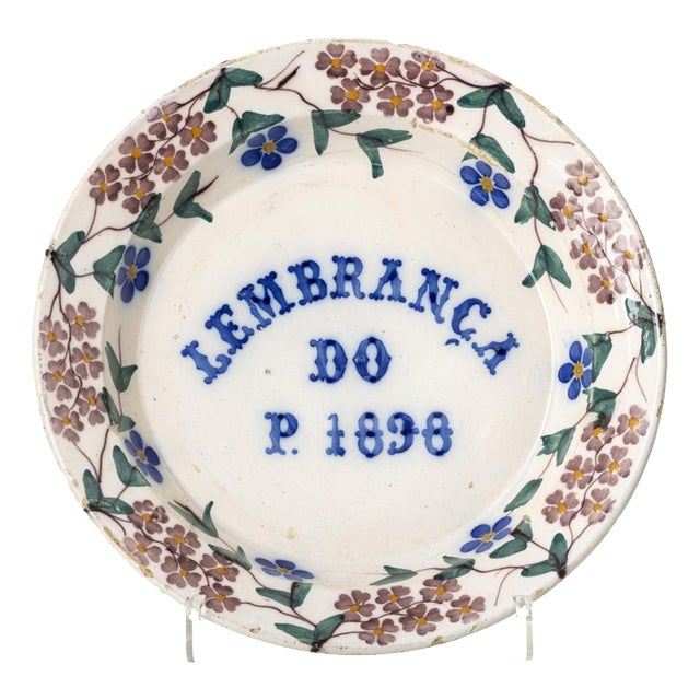 Coimbra Earthenware Talking Plate For Sale