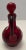 Boho Chic Early 20th Century Cut-To-Clear Royal Ruby Red Bohemian Glass Cruet For Sale - Image 3 of 12