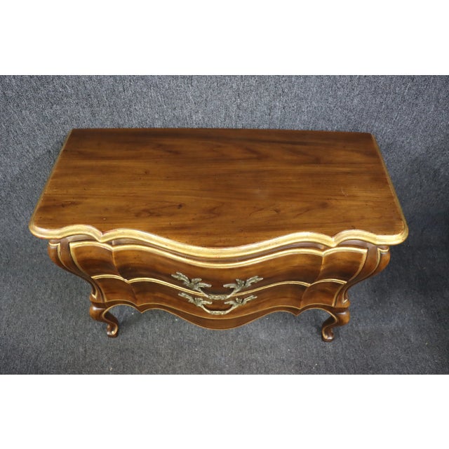Mid 20th Century John Widdicomb Louis XV Style Bombay Fruitwood Gilt Commode For Sale - Image 5 of 10