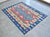 Vintage Turkish Rug Hand-Woven Kilim Rug - 3'10" X 5'6" For Sale - Image 11 of 13