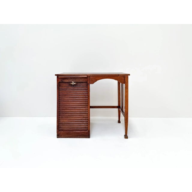 Anitque Dutch Oak Desk, 1890s For Sale - Image 13 of 13