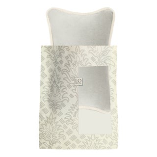 The Gift Micro Cushion in Light Grey Velvet with White Piping by Lorenza Briola for Lo Decor For Sale