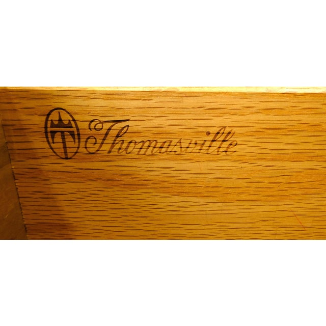 Mid-Century Modern Thomasville 9 Drawers Two Door Compartment 75” Long Dresser Credenza MINT For Sale - Image 3 of 16