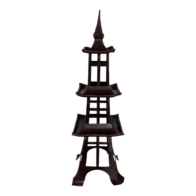 Vintage Metal Pagoda Garden Accent Chairish