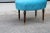 Mid-Century Modern Blue Velvet Oval Stool, Italy, 1950s For Sale - Image 3 of 10