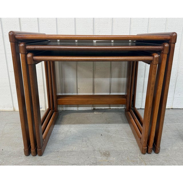 Wood Mid-Century Danish Modern Teak Nesting Tables -Set of 3 For Sale - Image 7 of 7