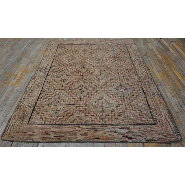 Early 20th Century American Hooked Rug For Sale - Image 9 of 12