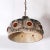 Mid-Century Cool Umber Glazed Ceramic Pendant Chandelier With Amber Glass Detail For Sale In New York - Image 6 of 15