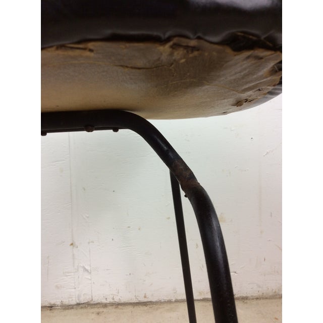 Mid Century Modern Chair With Bentwood Back and Black Vinyl Upholstery by Cliff Pascoe For Sale In Philadelphia - Image 6 of 12