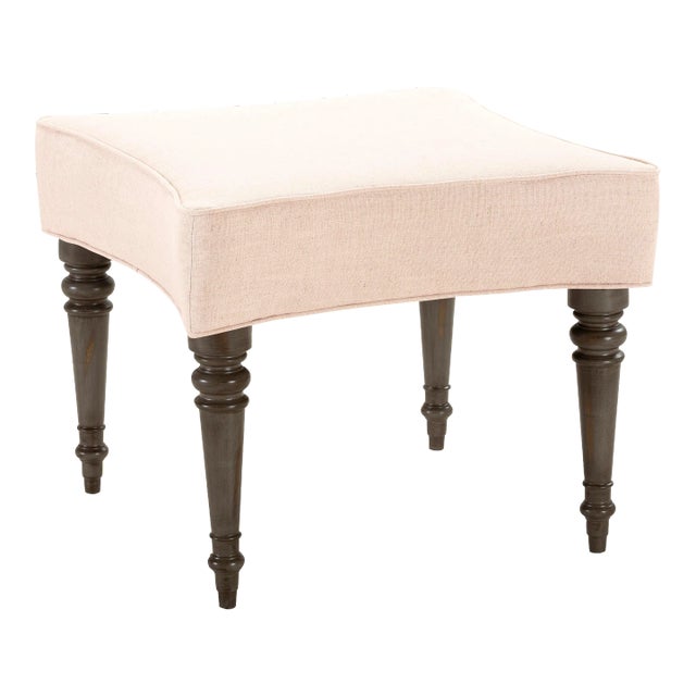 Calypso Stool, Warm Blush Linen For Sale