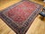 Vintage Kashan Rug, Hand-Knotted Wool, Allover Floral Pattern, Red & Navy, 9x14 For Sale - Image 9 of 17