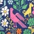 Folk Art SAMPLE - Schumacher Lupita Wallpaper In Multi On Navy For Sale - Image 3 of 4