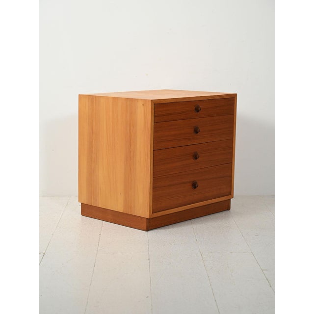 Danish Beech and Teak Chest of Drawers by Børge Mogensen for Karl Andersson & Söner, 1960s For Sale - Image 3 of 13